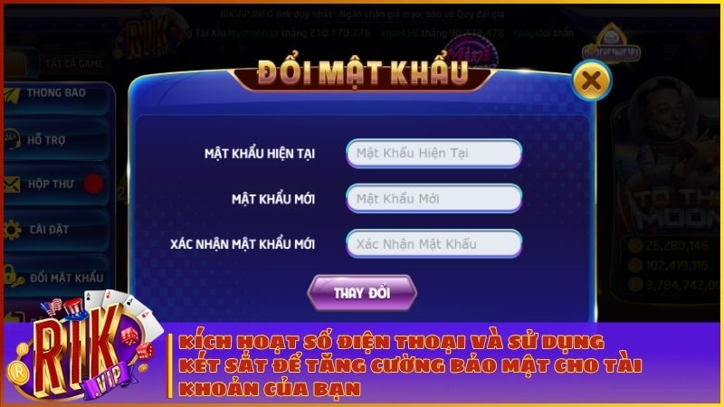 Kích hoạt ngay số điện thoại và két sắt để bảo mật tài sản tại Rikvip tốt nhất