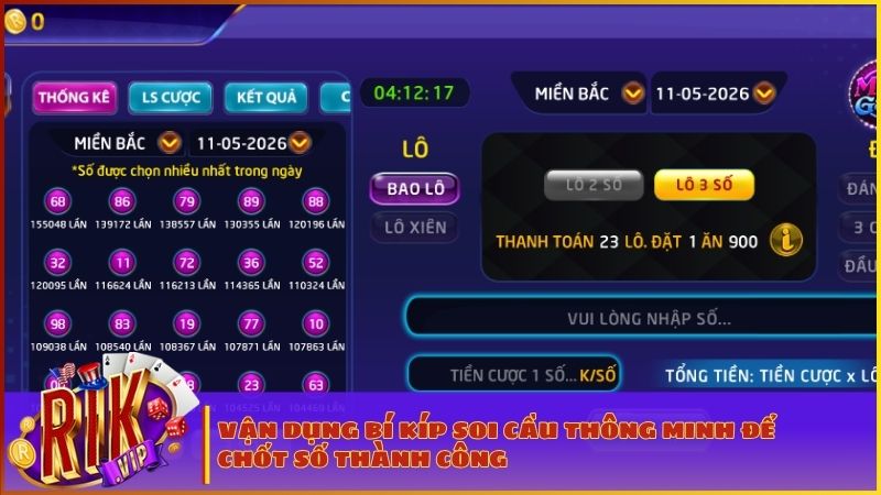 Lô Đề RIKVIP 1 Ăn 900: Đỉnh Cao Xổ Số Trực Tuyến & Bí Kíp Soi Cầu Đại Phát 3 Kết hợp sổ mơ và mẹo soi cầu để chinh phục giải đặc biệt