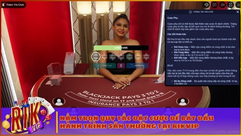 Blackjack Live RIKVIP: Chinh Phục Sảnh Ezugi Đẳng Cấp – Luật Chơi & Hệ Thống Cược Phụ Siêu Khủng 2 Blackjack RIKVIP tự hào sở hữu tỷ lệ trả thưởng cạnh tranh nhất hiện nay